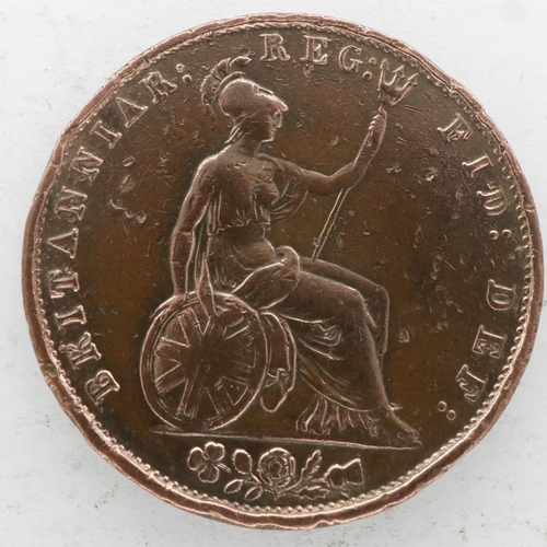 2121 - 1853 half penny of Queen Victoria VF grade, UK P&P Group 0 (£6+VAT for the first lot and £1+VAT for ... 