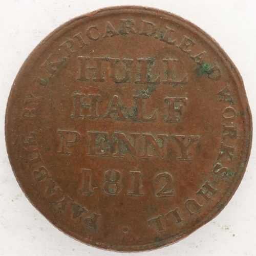 2125 - 1812 halfpenny token, IK Picard Lead Works Hull. UK P&P Group 0 (£6+VAT for the first lot and £1+VAT... 