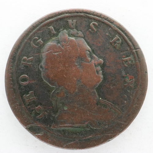 2155 - 1724 half penny of George I - nVF, UK P&P Group 0 (£6+VAT for the first lot and £1+VAT for subsequen... 