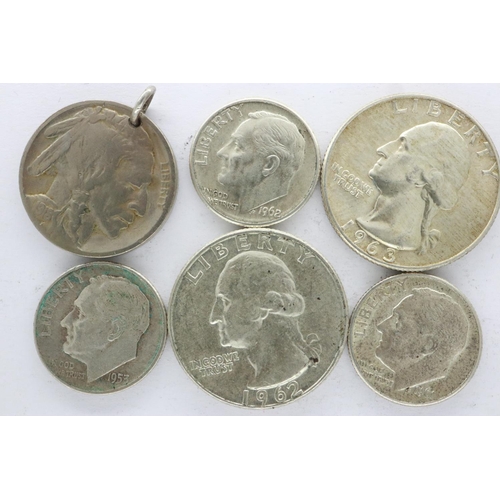 2167 - Lot of USA small silver cents, UK P&P Group 0 (£6+VAT for the first lot and £1+VAT for subsequent lo... 