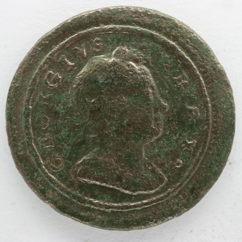 2181 - 1722 copper farthing of George I - Fine grade, UK P&P Group 0 (£6+VAT for the first lot and £1+VAT f... 