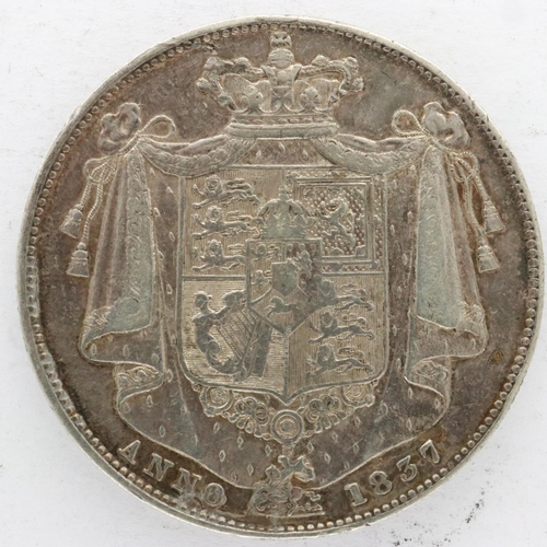 2189 - 1837 silver half crown of William IV - aEF grade, UK P&P Group 0 (£6+VAT for the first lot and £1+VA... 