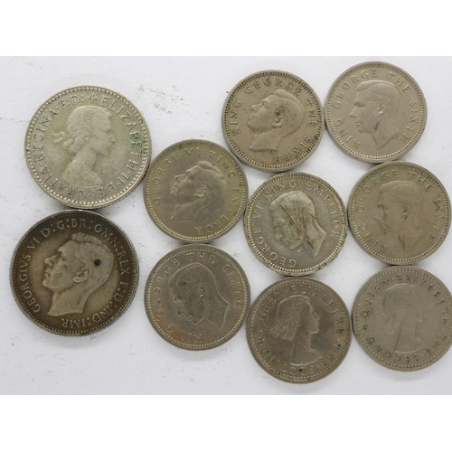 2193 - Lot of silver New Zealand commonwealth coins - circulated, UK P&P Group 0 (£6+VAT for the first lot ... 