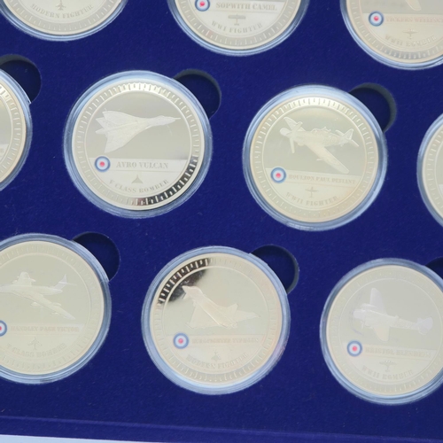 2219 - Thirteen RAF commemorative gilt rounds. UK P&P Group 1 (£16+VAT for the first lot and £2+VAT for sub... 