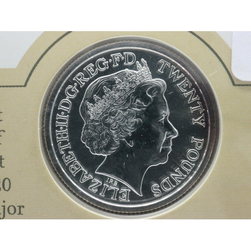 2239 - 2014 silver bullion £20 coin, Outbreak of WWI centenary. UK P&P Group 0 (£6+VAT for the first lot an... 