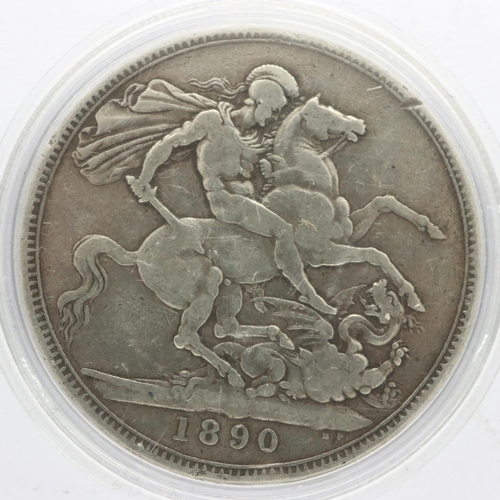 2246 - 1890 silver crown of Queen Victoria.  UK P&P Group 0 (£6+VAT for the first lot and £1+VAT for subseq... 