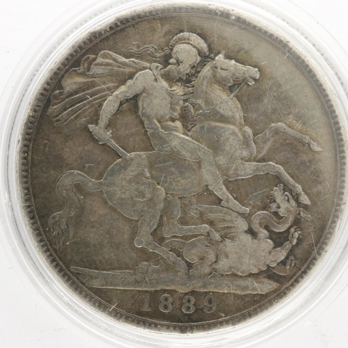 2265 - 1889 silver crown of Queen Victoria.  UK P&P Group 0 (£6+VAT for the first lot and £1+VAT for subseq... 