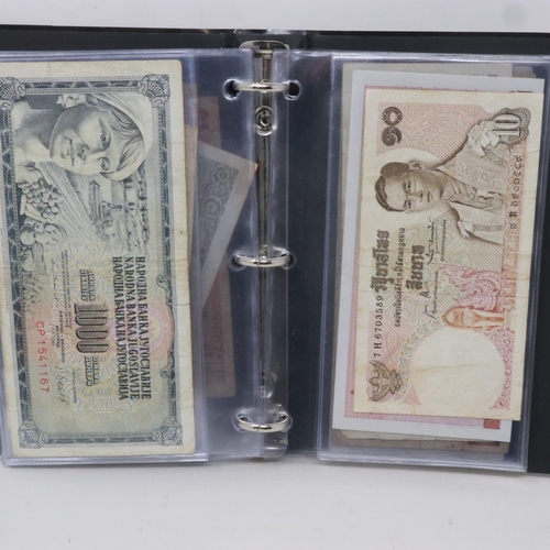 2268 - An album of world banknotes, all circulated. UK P&P Group 1 (£16+VAT for the first lot and £2+VAT fo... 