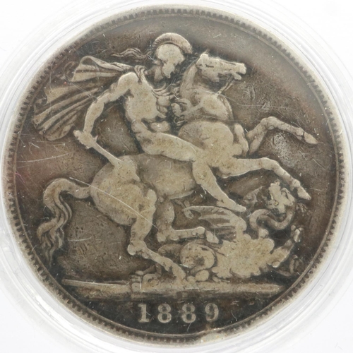 2269 - 1889 silver crown of Queen Victoria.  UK P&P Group 0 (£6+VAT for the first lot and £1+VAT for subseq... 