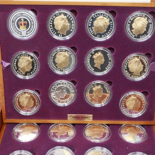 2275 - 2002 silver proof twenty-four-coin set, The Golden Jubilee Collection, in presentation case with all... 