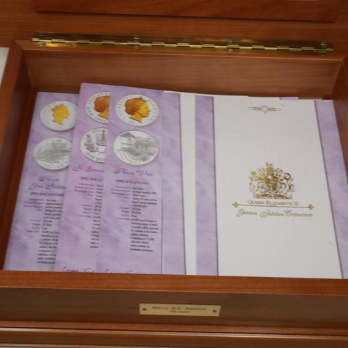 2275 - 2002 silver proof twenty-four-coin set, The Golden Jubilee Collection, in presentation case with all... 