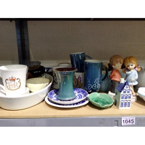 1045 - Quantity of mixed ceramics, including Spode. Not available for in-house P&P