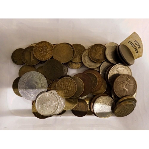 1084 - Mixed UK and world coins. UK P&P Group 1 (£16+VAT for the first lot and £2+VAT for subsequent lots)