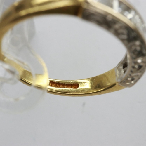 17 - 18ct gold half eternity ring set with princess cut diamonds, approximately 0.75 carats, size K/L, 3.... 