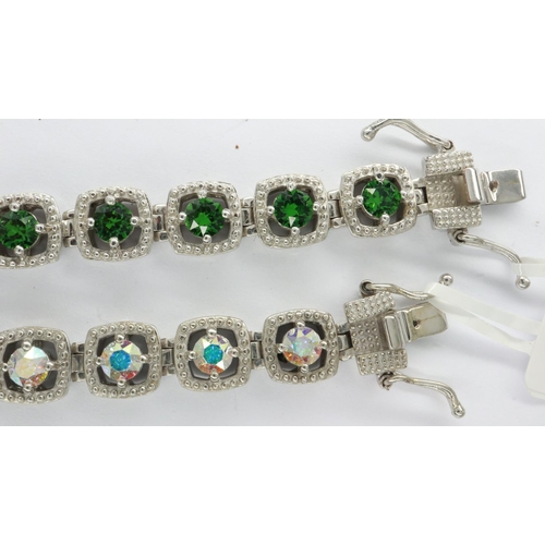 84 - Two Swarovski stone set bracelets with tags, L: 18 cm. UK P&P Group 1 (£16+VAT for the first lot and... 