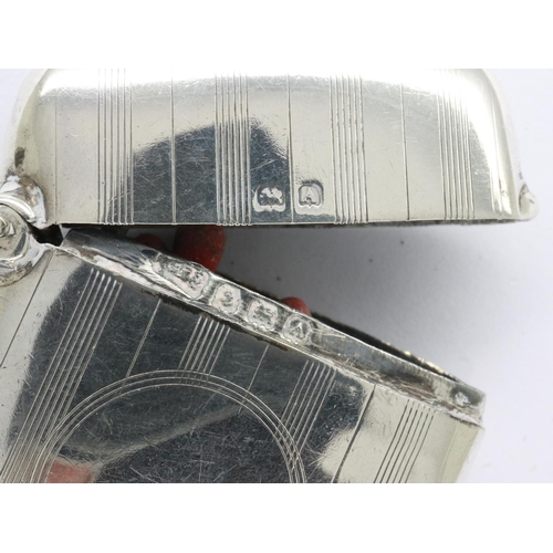 110 - Hallmarked silver vesta case, Birmingham assay, 19g. UK P&P Group 1 (£16+VAT for the first lot and £... 