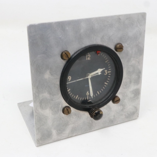 136 - Smiths 8 day aircraft cockpit clock, dated 1964, marked with a broad arrow to rear, code 8ACA workin... 