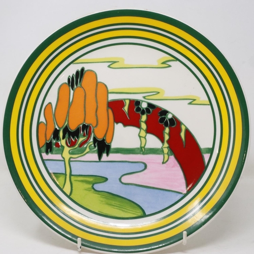 213 - Limited edition Wedgwood Clarice Cliff plate, Solitude, no cracks or chips, D: 26 cm. UK P&P Group 3... 