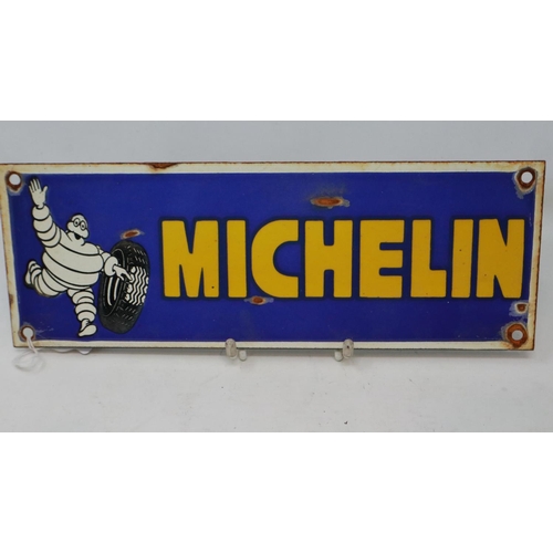 287 - Michelin enamel wall mounting sign, 30 x 11 cm. UK P&P Group 1 (£16+VAT for the first lot and £2+VAT... 