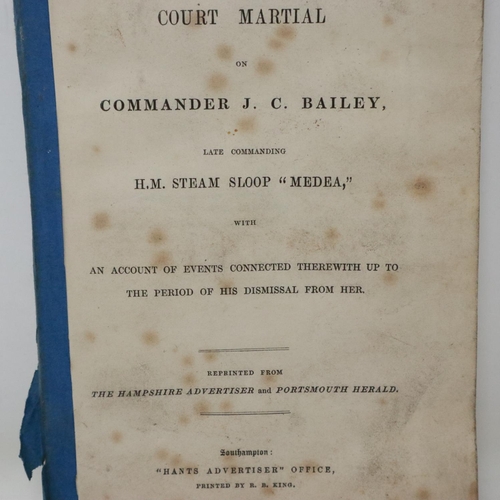 333 - HMS Sharpshooter by Commander J.C Bailey with singed dedication and a copy of his court marshal. UK ... 