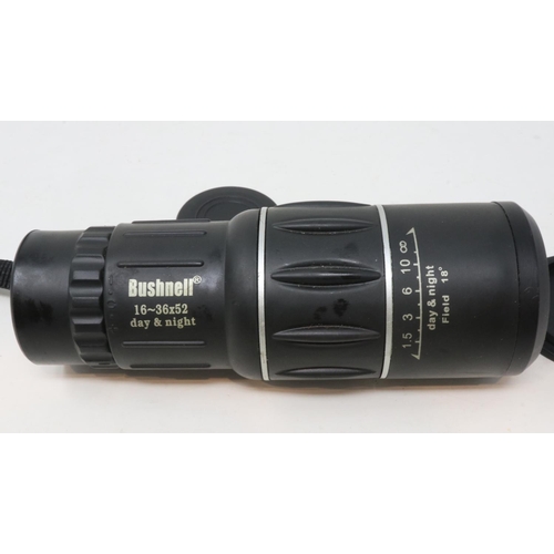 388 - Bushnell 36 x 52 day/night monocular. UK P&P Group 1 (£16+VAT for the first lot and £2+VAT for subse... 