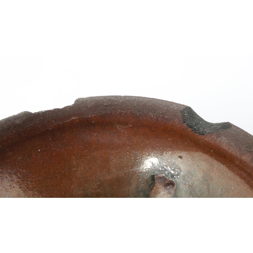 175 - Southern Song Dynasty glazed hare fur footed bowl, losses to rim, D: 11 cm. UK P&P Group 1 (£16+VAT ... 