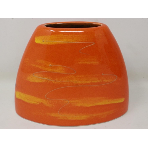 224 - Anita Harris vase in the Tuscany pattern, signed in gold, no cracks or chips, H: 13 cm. UK P&P Group... 