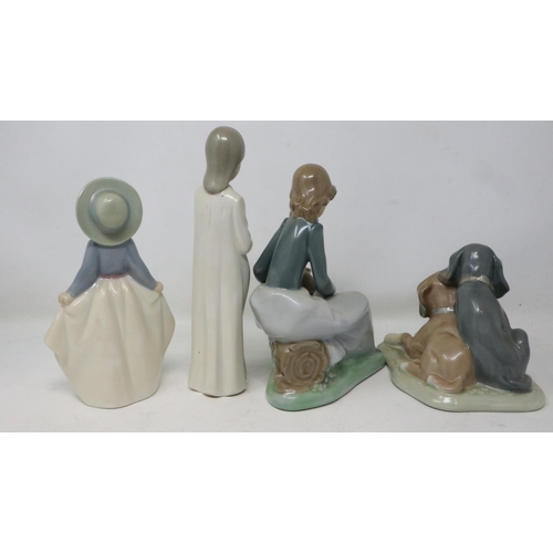 234 - Four Nao figurines, no cracks or chips, largest H: 21 cm. UK P&P Group 2 (£20+VAT for the first lot ... 