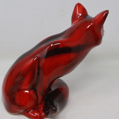 245 - Anita Harris sitting fox, signed in gold, no cracks or chips, H: 14 cm. UK P&P Group 1 (£16+VAT for ... 