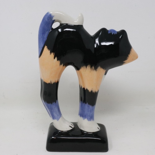 255 - Lorna Bailey cat, Rafa, no cracks or chips, H: 15 cm. UK P&P Group 1 (£16+VAT for the first lot and ... 