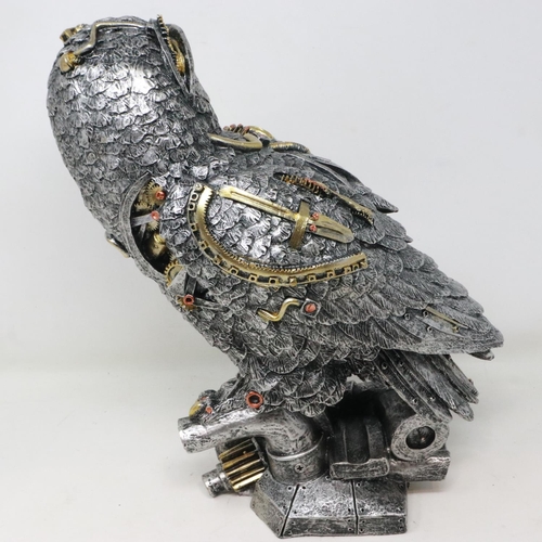 276 - Steampunk style large bird, H: 28 cm. UK P&P Group 3 (£30+VAT for the first lot and £8+VAT for subse... 