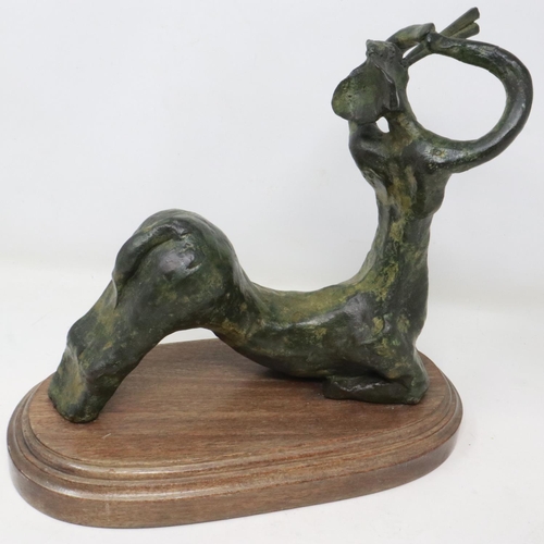 280 - Alfredo Lanz (20th century Spanish): bronze figure of a centaur, signed, L: 25 cm. UK P&P Group 2 (£... 