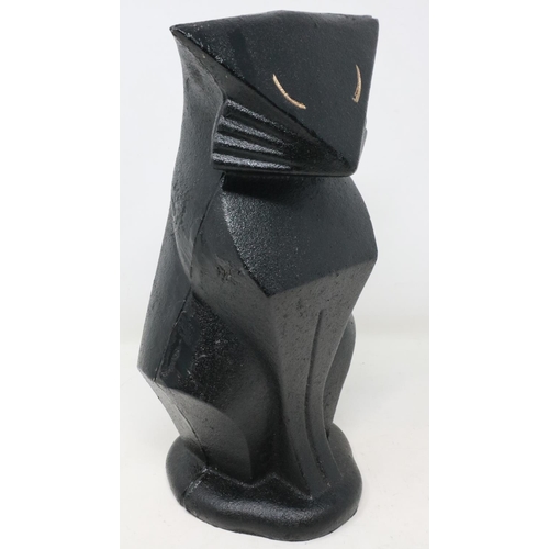 295 - Cast iron Art Deco style doorstop in the form of a stylized cat, H: 26 cm. UK P&P Group 2 (£20+VAT f... 