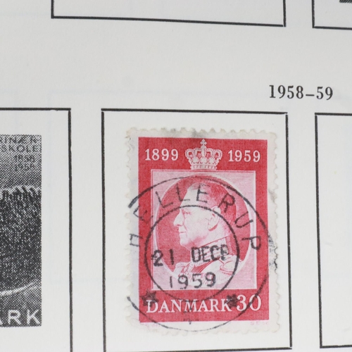 366 - Pre printed Scandinavian stamp album to 1962, part filled, and another. UK P&P Group 2 (£18+VAT for ... 