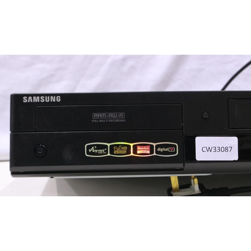 376 - Samsung 6 head VHS and DVD player/recorder. All electrical items in this lot have been PAT tested fo... 