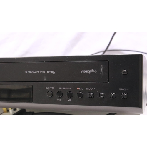 376 - Samsung 6 head VHS and DVD player/recorder. All electrical items in this lot have been PAT tested fo... 