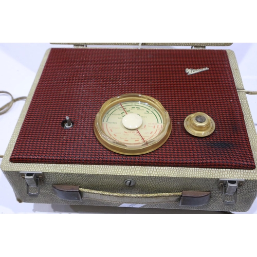 379 - Marconiphone vintage cased valve radio. Not available for in-house P&P