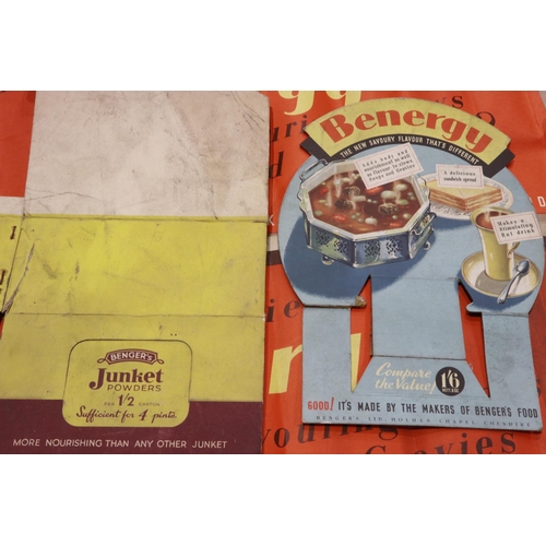 154 - Quantity of mixed 1930s/1940s point of sale card and paper advertising material. UK P&P Group 2 (£20... 