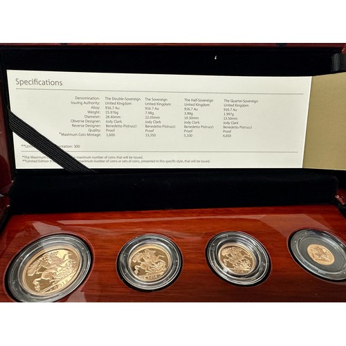 2216 - 2018 gold proof four-coin sovereign set, Royal Mint, boxed with CoA. UK P&P Group 1 (£16+VAT for the... 