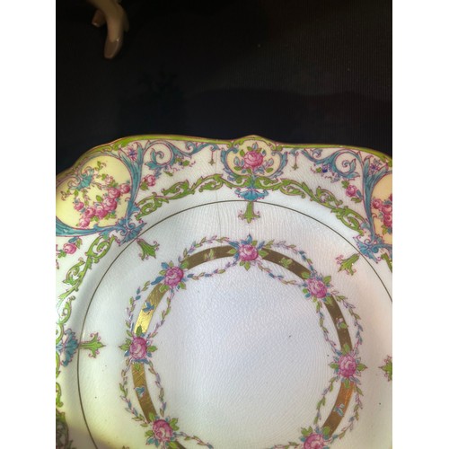 216 - Royal Worcester hand painted dessert service with puse mark (12), damages throughout, hairline crack... 