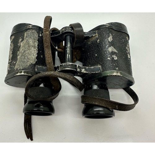 2065 - German field binoculars, marked E Leitz Wetzlar, numbered 319200, model H/6400. UK P&P Group 1 (£16+... 