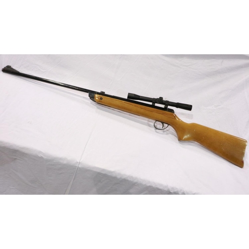 2002 - BSA Meteor MKI .22 cal air rifle with Bisley scope. UK P&P Group 3 (£30+VAT for the first lot and £8... 