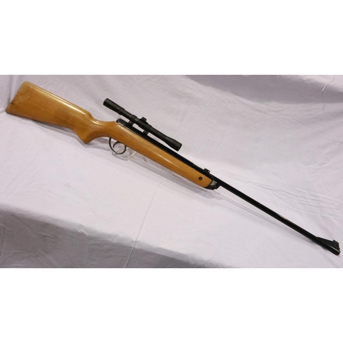 2002 - BSA Meteor MKI .22 cal air rifle with Bisley scope. UK P&P Group 3 (£30+VAT for the first lot and £8... 