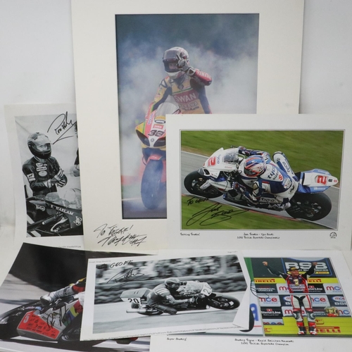 2010 - Superbike interest: A collection of signed publicity shot photographs and prints. UK P&P Group 1 (£1... 