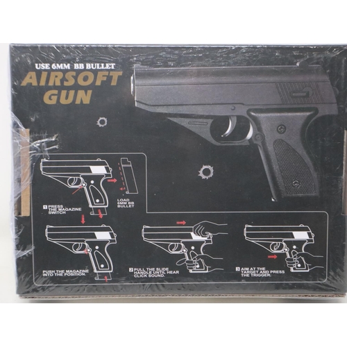 2017 - New old stock airsoft pistol, model V7, silver grey, boxed and factory sealed. UK P&P Group 1 (£16+V... 