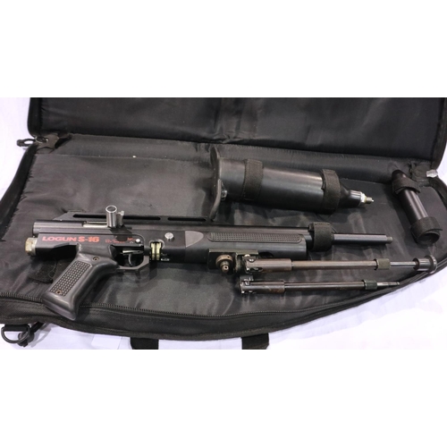 2020 - Logun S16 22 cal air rifle, with silencer, bipod and pellets, instructions, seal kit (believed compl... 