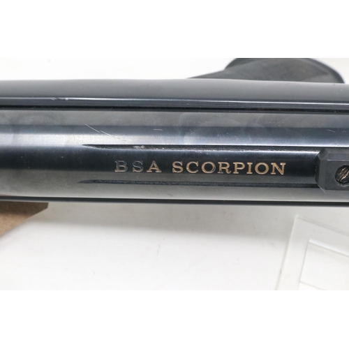 2022 - BSA Scorpion 22 cal air pistol, with cocking lever, recently serviced. UK P&P Group 1 (£16+VAT for t... 