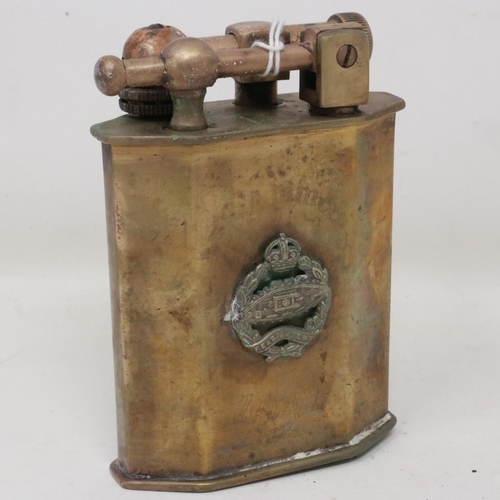 2048 - WWII British Desert Rats El-Alamein memorial desk lighter. UK P&P Group 2 (£20+VAT for the first lot... 