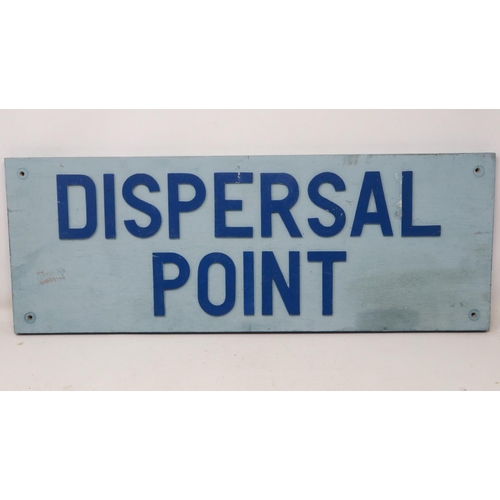 2052 - An RAF wooden station sign, DISPERSAL POINT. UK P&P Group 2 (£20+VAT for the first lot and £4+VAT fo... 