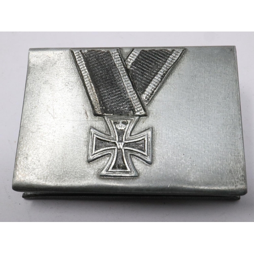 2058 - WWI German matchbox holder decorated with an Iron Cross. UK P&P Group 1 (£16+VAT for the first lot a... 